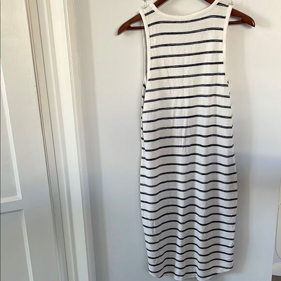 🔵A New Day Black and White Striped dress size M - Picture 4 of 5